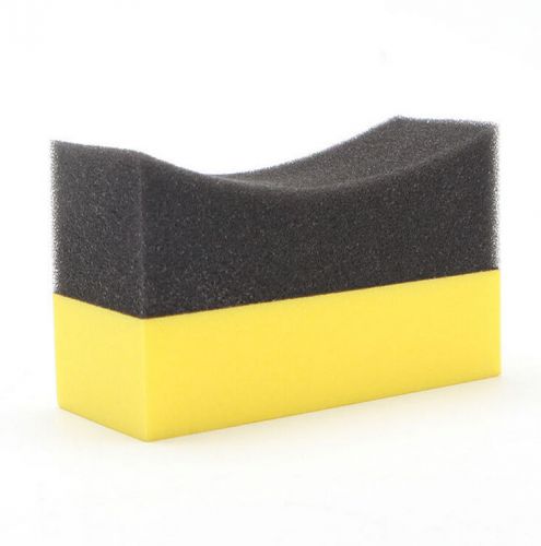 Special car u-shape tire wax polishing compound sponge autp arc tyre brush clean