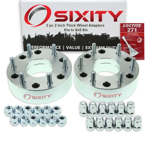 2pc 2&#034; for kia 5x4.5&#034; to 6x5.5&#034; wheel spacers adapters amanti cadenza forte cc