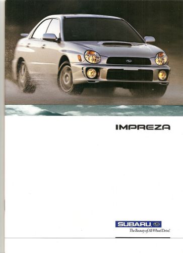 2003 subaru impreza &amp; wrx factory brochure + bonus! wow!