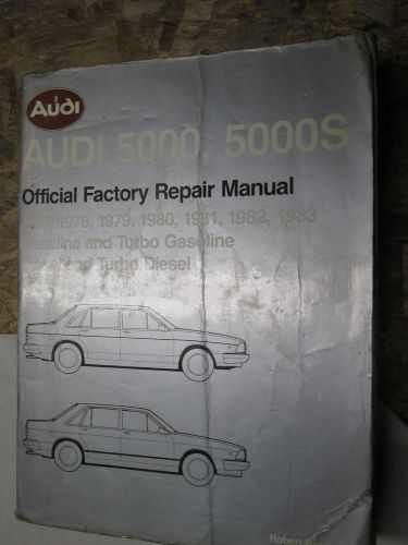 1977-83 audi 5000 5000s factory service manual repair shop turbo gas diesel 78