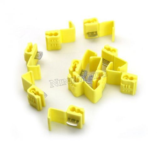 10x wire terminals quick splice connector cable scotch lock 12-10 awg yellow 3my