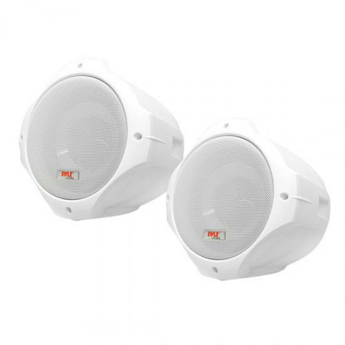 Pair new pyle plmrw65 6.5&#039;&#039; 200 watt two-way white wake board speakers