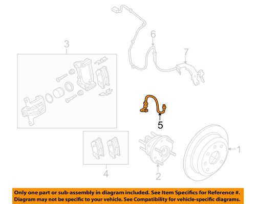 Suzuki oem 04-06 verona rear brake-flex hose 5158086z01