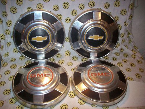 1973-1987 chevrolet/gmc gm dog dish hubcaps, 3/4 ton 4x4 12&#034;, for 16&#034; wheels