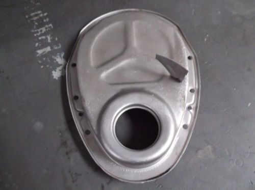 1962-1967 corvette original gm 327 timing cover with welded aor tab 6 inch