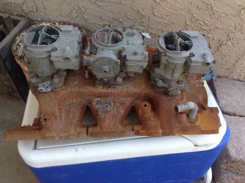 1964 pontiac 389 tripower intake with carburetors