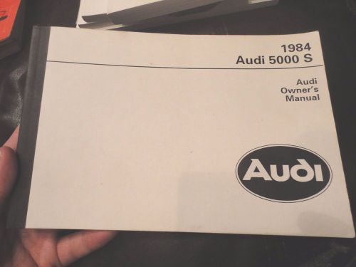 1984 audi 5000 s owners manual near mint condition