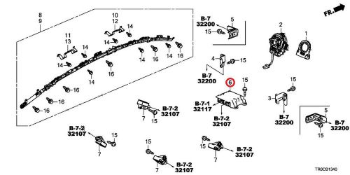 ** oem part no. 77960-tr0-a22 **  genuine honda civic &#039;14 - &#039;15 - srs unit