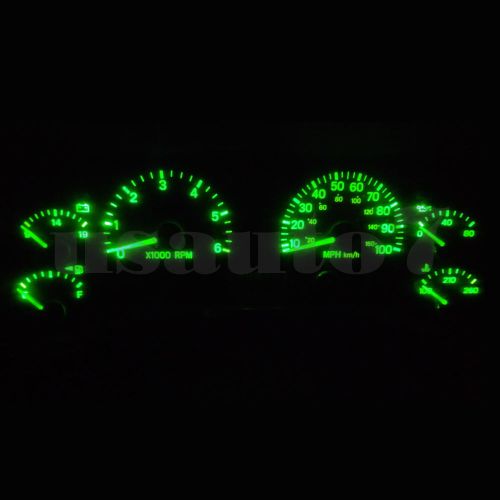 Dash instrument cluster gauge green led light kit fits 97-01 jeep cherokee xj