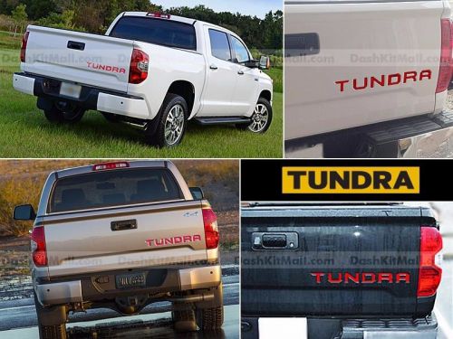 Red toyota tundra 14 15 16 tailgate letters inserts not decals 2014-2016