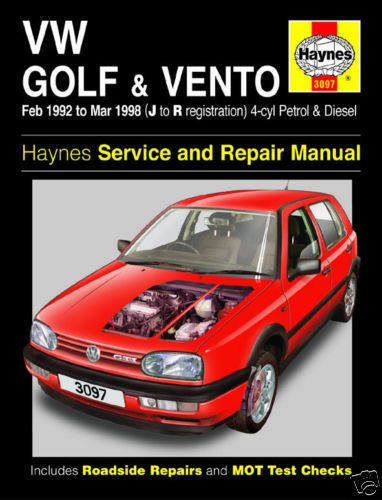 Haynes manuel volkswagen golf vento 1992-1998 neuf 3097