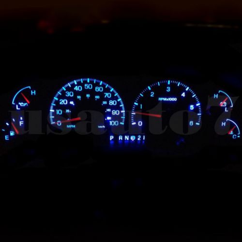 Dash cluster gauge ice aqua blue led light kit fits 99-03 ford f150