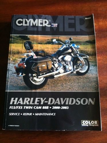 Clymer m423 repair service manual 2000-2003 harley fls/fxs twin cam 88b