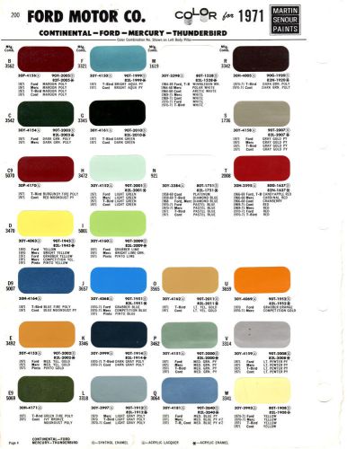 1971 ford mustang lincoln mercury cougar chevrolet corvette gto paint chips ms3