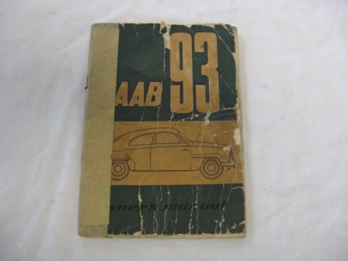 Saab 93 owner&#039;s manual