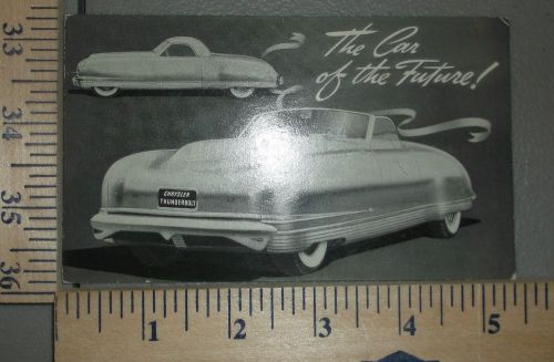 1941 chrysler thunderbolt post card original prototype