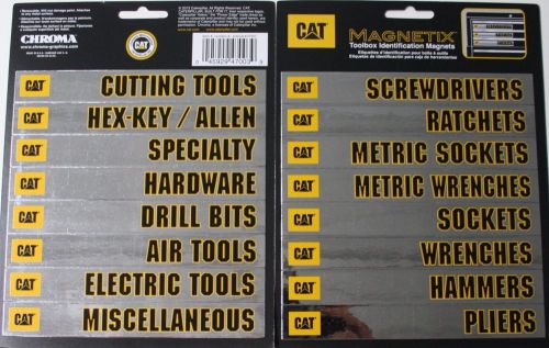 16 caterpillar cat tool box magnets snap on matco craftsman label drawer mac new