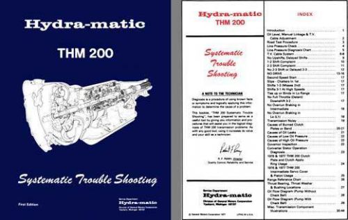 General motors 1977 - hydra-matic thm 200 systematic trouble shooting