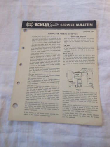 1967 napa echlin ignition service bulletin chrysler manual sept 1967