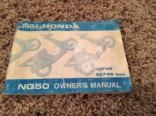 Original iowa owners manual 1984 honda spree nq50