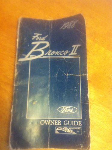 1988 ford bronco owners manual user guide reference operator book fuses fluids