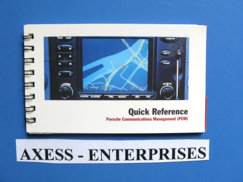 Porsche 911 carrera turbo boxster s pcm navigation quick reference booklet e124a