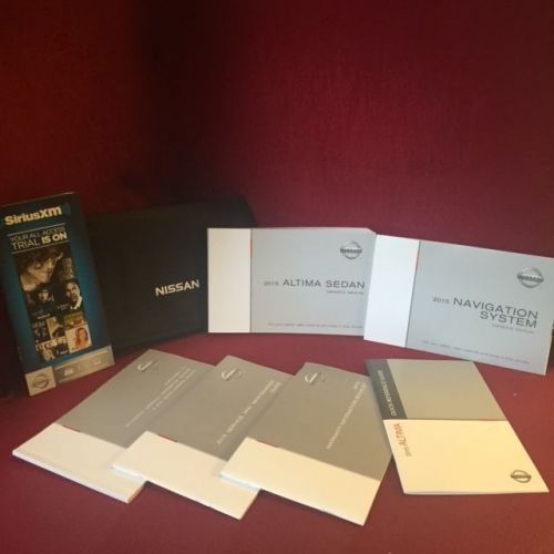 2015 nissan altima sedan oem owners manual set with navigation book &amp; case