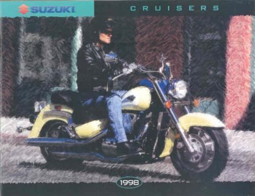 1998 suzuki cruiser motorcycle brochure -intruder 1500 1400 800-marauder-savage