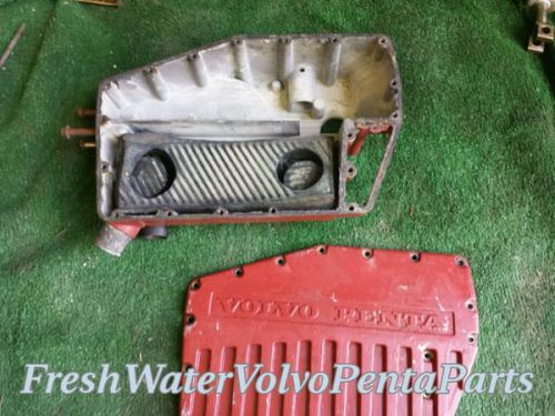 Volvo penta aq171 heat exchanger housing , lid and hardware 855406 855403 856135