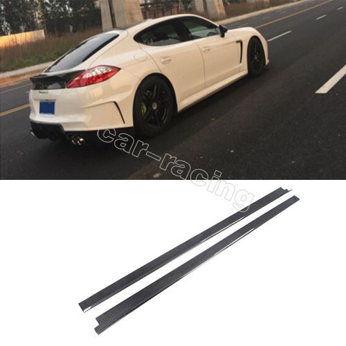 2pc carbon fiber side skirts car exterior body kits fit for cadillac ats 2014-16