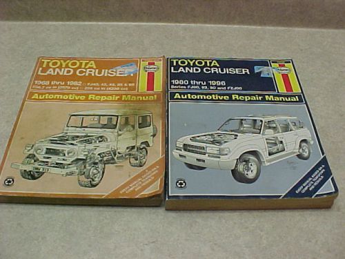 Toyota land cruiser haynes shop manuals 68-82 &amp; 80-96  lot of 2 lighty used