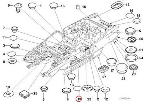 Bmw genuine sealing cap plug blind plug d=20mm e36 e38 e39 e46 e60 e60n e61 e61n