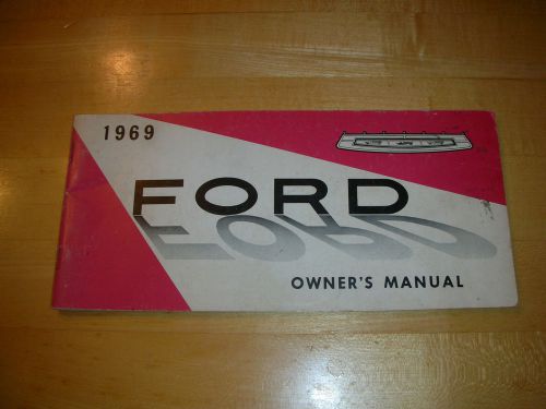 1969 ford owners manual good condition original