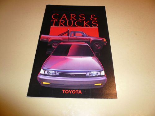 1987 toyota camry corolla sr5 supra tercel mr2 celica  4runner sales brochures