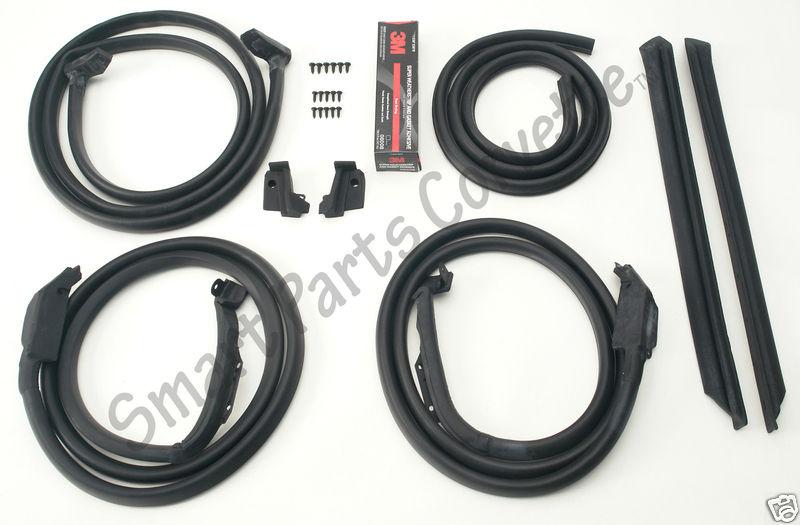 68 corvette convertible standard 8 piece body weatherstrip kit!