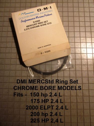 Merc./mariner std. piston rings 3.375 bore dmi # d-9300 fits 150,175,200 &amp; 225hp