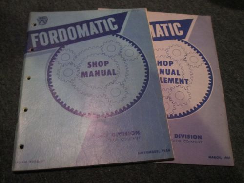 1950 fordomatic ford transmission shop manual w/1951 supplement