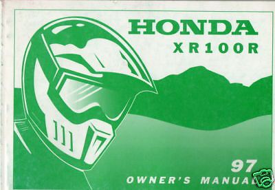 1997 honda motorcycle xr100r owners manual new