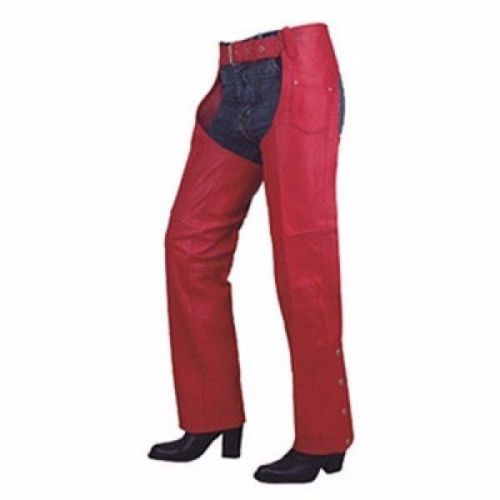 Red motorcycle leather chaps