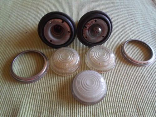 Alfa giulietta giulia spider used lucas front park signal housings lenses rings