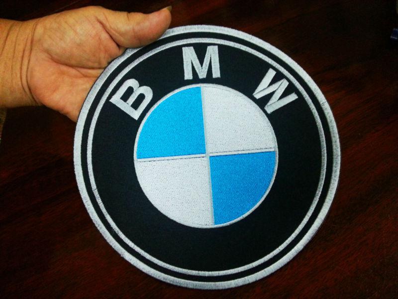 Large size bmw 8x8 inch motor car racing  - embroidered sew or iron on patches
