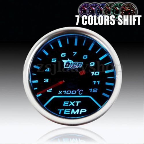 2&#034; 52mm egt led car motor gauge exhaust gas temp temperature meter 7-color shift