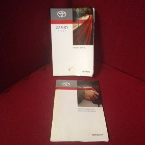 2011 toyota camry owners manual set with warranty guide
