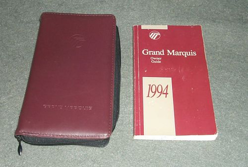 Owners manual/glove box guide 1994/94 mercury gand marquis gs ls 4.6l ford book