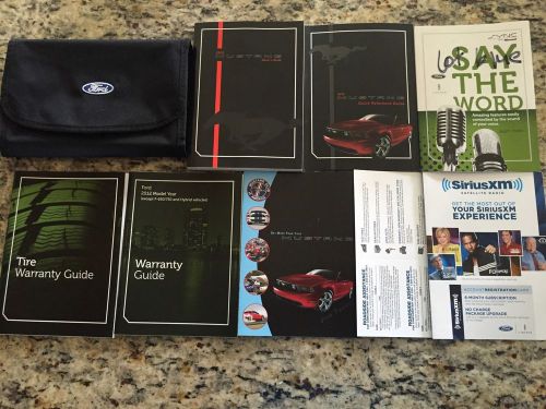 2012 ford mustang owners manual set with case &amp; sync supplement oem lqqk!!!