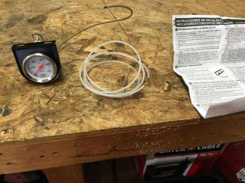 Equus gauge oil pressure 0-100 psi 2&#034; analog mechanical black face ea 6244