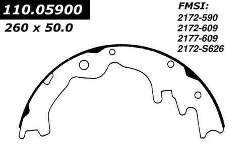 Centric 111.05900 brake pad or shoe, rear-new brake shoe-preferred