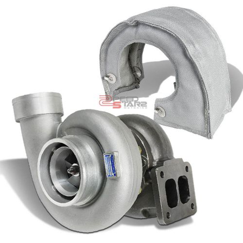 Gt45 turbocharger/turbo universal t4/t66 3.5&#034; v-band 1.05 ar+ silver blanket