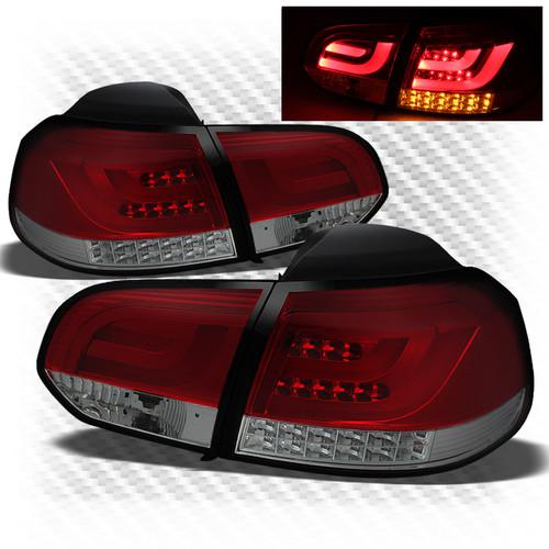 10-13 golf/gti red smoked philips-led perform tail lights w/led signal function