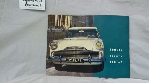 Original 1958 consul zephyr zodiac sales dealer brochure ford uk english